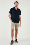 Pamuklu Slim Tapered Bermuda Erkek Şort 4503S67SMILANO BEJ