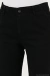 Pamuklu Standart Fit Yüksek Bel Geniş Paça Kadın Pantolon 668YP5344 SİYAH