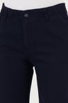 Pamuklu Standart Fit Yüksek Bel Geniş Paça Kadın Pantolon 668YP5344 LACİVERT