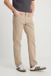 Pamuklu Straight Fit Normal Bel Düz Paça Erkek Pantolon W1218646344 KREM