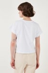 Pamuklu Tek Cepli Regular Fit Bisiklet Yaka Kadın T Shirt 5865818 BEYAZ