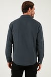 Pamuklu Tek Cepli Regular Fit Erkek Gömlek CF25W129140 ANTRASİT