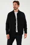 Pamuklu Tek Cepli Regular Fit Erkek Gömlek CF25W129140 SİYAH