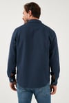 Pamuklu Tek Cepli Regular Fit Erkek Gömlek CF25W129140 LACİVERT