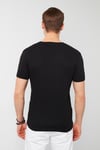 Pamuklu V Yaka Regular Fit Erkek T Shirt 5902122 SİYAH