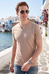 Pamuklu V Yaka Regular Fit Erkek T Shirt 5902122 TAŞ