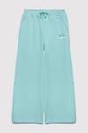 Pamuklu Wide Leg Fit Geniş Paça Logolu Kız Çocuk Eşofman Altı 7010038-71748 MİNT