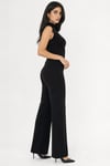 Pamuklu Wide Leg Fit Yüksek Bel Kadın Pantolon 26K0010K1 SİYAH