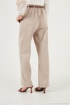 Pamuklu Wide Leg Yüksek Bel Geniş Paça Kemerli Kadın Pantolon 668YP5429 KOYU TAŞ