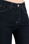 Pamuklu Yüksek Bel Bol Paça Jeans Kadın Kot Pantolon 7031006 KOYU MAVİ