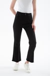 Pamuklu Yüksek Bel Bol Paça Jeans Kadın Kot Pantolon 26Y0294K1 SİYAH