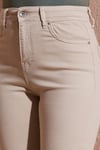 Pamuklu Yüksek Bel Bol Paça Jeans Kadın Kot Pantolon 26Y0294K1 BEJ