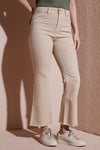 Pamuklu Yüksek Bel Bol Paça Jeans Kadın Kot Pantolon 26Y0294K1 BEJ