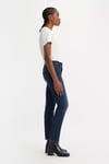 Pamuklu Yüksek Bel Düz Paça Straight Fit 724 Jeans Kadın Kot Pantolon 18883-0208 KOYU MAVİ