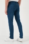 Pamuklu Yüksek Bel Slim Fit Jeans Erkek Kot Pantolon 6440305 KOYU MAVİ
