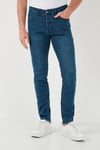 Pamuklu Yüksek Bel Slim Fit Jeans Erkek Kot Pantolon 6440305 LACİVERT