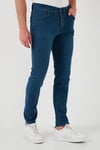 Pamuklu Yüksek Bel Slim Fit Jeans Erkek Kot Pantolon 6440305 KOYU MAVİ
