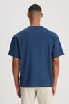 Pamuku Loose Fit Bisiklet Yaka Erkek T Shirt L24157 1TF İNDİGO