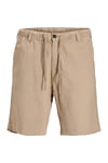 Pants Stüdio Jpstjaıden Pamuk ve Keten Karışımlı Jogger Erkek Short 12292332 BEJ
