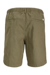 Pants Stüdio Jpstjaıden Pamuk ve Keten Karışımlı Jogger Erkek Short 12292332 KOYU HAKİ