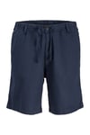 Pants Stüdio Jpstjaıden Pamuk ve Keten Karışımlı Jogger Erkek Short 12292332 KOYU LACIVERT