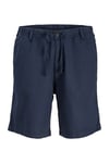 Pants Stüdio Jpstjaıden Pamuk ve Keten Karışımlı Jogger Erkek Short 12292332 KOYU LACIVERT