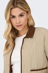 paula Regular Fit Kapitoneli Klasik Yaka Kadın Ceket 15363330 BEJ