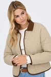 paula Regular Fit Kapitoneli Klasik Yaka Kadın Ceket 15363330 BEJ