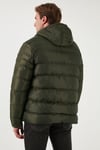 Peluş Astarlı Kapüşonlu Fermuarlı Slim Fit Şişme Erkek Mont 5762010 HAKİ