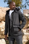 Peluş Astarlı Suya ve Rüzgara Dayanıklı Soğuk Geçirmez Slim Fit Erkek Mont 5711051 FÜME