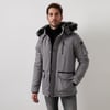 Peluş Astarlı Suya ve Rüzgara Dayanıklı Soğuk Geçirmez Slim Fit Erkek Mont 5711051 FÜME