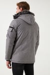 Peluş Astarlı Suya ve Rüzgara Dayanıklı Soğuk Geçirmez Slim Fit Erkek Mont 5711051 AÇIK GRİ