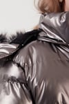 Peluş Astarlı Yakası Suni Kürklü Çıkarılabilir Kapüşonlu Kışlık Kız Çocuk Mont 5761908 BRONZ