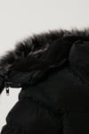 Peluş Astarlı Yakası Suni Kürklü Çıkarılabilir Kapüşonlu Kışlık Erkek Çocuk Mont 5761906 SİYAH