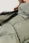Peluş Astarlı Yakası Suni Kürklü Çıkarılabilir Kapüşonlu Kışlık Kız Çocuk Mont 5766038 MİNT