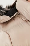 Peluş Astarlı Yakası Suni Kürklü Çıkarılabilir Kapüşonlu Kışlık Kız Çocuk Mont 5766038 TAŞ