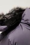 Peluş Astarlı Yakası Suni Kürklü Çıkarılabilir Kapüşonlu Kışlık Kız Çocuk Mont 5760072 LİLA