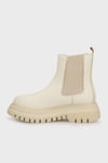 Pieron Hakiki Deri Logolu Kadın Bot 102 24735-Z Beige Deer Floter