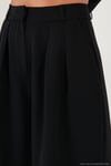 Pile Detaylı Wide Leg Yüksek Bel Geniş Paça Kadın Pantolon 6522016 SİYAH