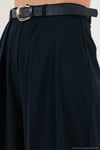 Pileli Wide Leg Yüksek Bel Geniş Paça Kemerli Palazzo Kadın Pantolon 68351070 LACİVERT