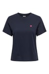 pisa Pamuklu Regular Fit Bisiklet Yaka Kadın T Shirt 15298612 LACİVERT