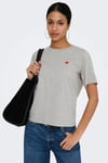 pisa Pamuklu Regular Fit Bisiklet Yaka Kadın T Shirt 15298612 AÇIK GRİ