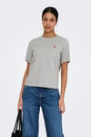 pisa Pamuklu Regular Fit Bisiklet Yaka Kadın T Shirt 15298612 AÇIK GRİ