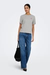 pisa Pamuklu Regular Fit Bisiklet Yaka Kadın T Shirt 15298612 AÇIK GRİ