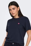 pisa Pamuklu Regular Fit Bisiklet Yaka Kadın T Shirt 15298612 LACİVERT