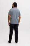Plus Büyük Beden % 100 Pamuk Regular Fit Logolu Erkek T Shirt 12298346 AÇIK MAVİ