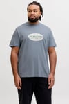 Plus Büyük Beden % 100 Pamuk Regular Fit Logolu Erkek T Shirt 12298346 AÇIK MAVİ