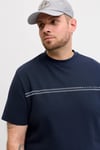 Plus Büyük Beden Pamuklu Regular Fit Bisiklet Yaka Erkek T Shirt 12297257 LACİVERT