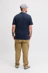 Plus Büyük Beden Pamuklu Regular Fit Bisiklet Yaka Erkek T Shirt 12297257 LACİVERT
