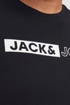 Plus Jjecorp Büyük Beden % 100 Pamuk Slim Fit Bisiklet Yaka Erkek T Shirt 12243630 SİYAH